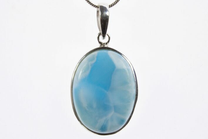 Stunning, Larimar Pendant (Necklace) - Sterling Silver #303222